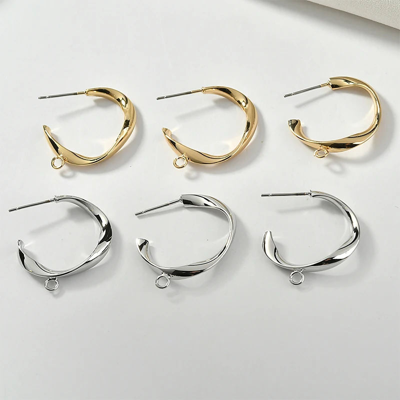 Усовершенствованная Геометрическая c-образная волнистая цепь ушной штифт DIY