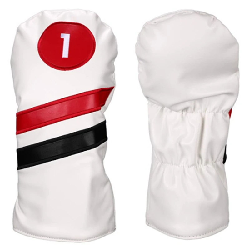 

Golf Club 1 3 5 Wood Headcovers Driver / Fairway Rescue Woods / Hybrid PU Leather Head Covers Set Protector