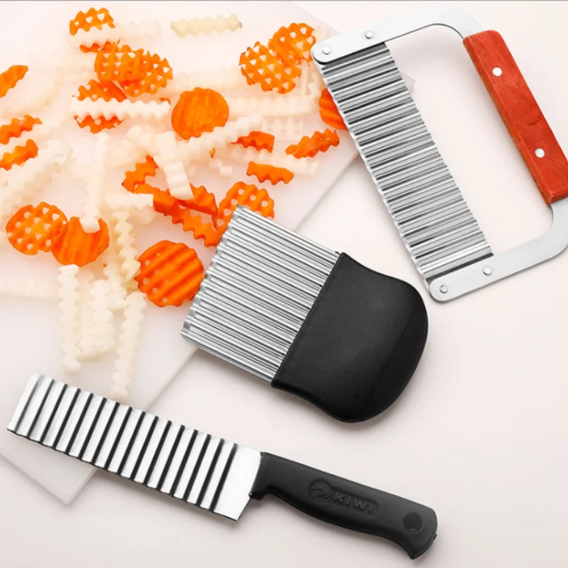 Слайсер из нержавеющей стали для картофеля резак гофрированный волнистый нож