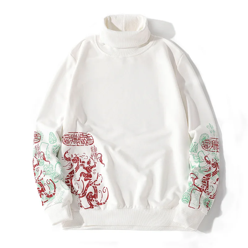 

Ybaby Spring and autumn new men's Pullover trend fashion high collar hip hop Street men's and women's top harajuku