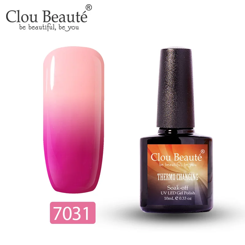7031 Clou Beaute гель-лак, меняющий цвет в зависимости от температуры, гибридный УФ-лак для ногтей, стойкий, растворимый гель, 10 мл - Цвет: 7031