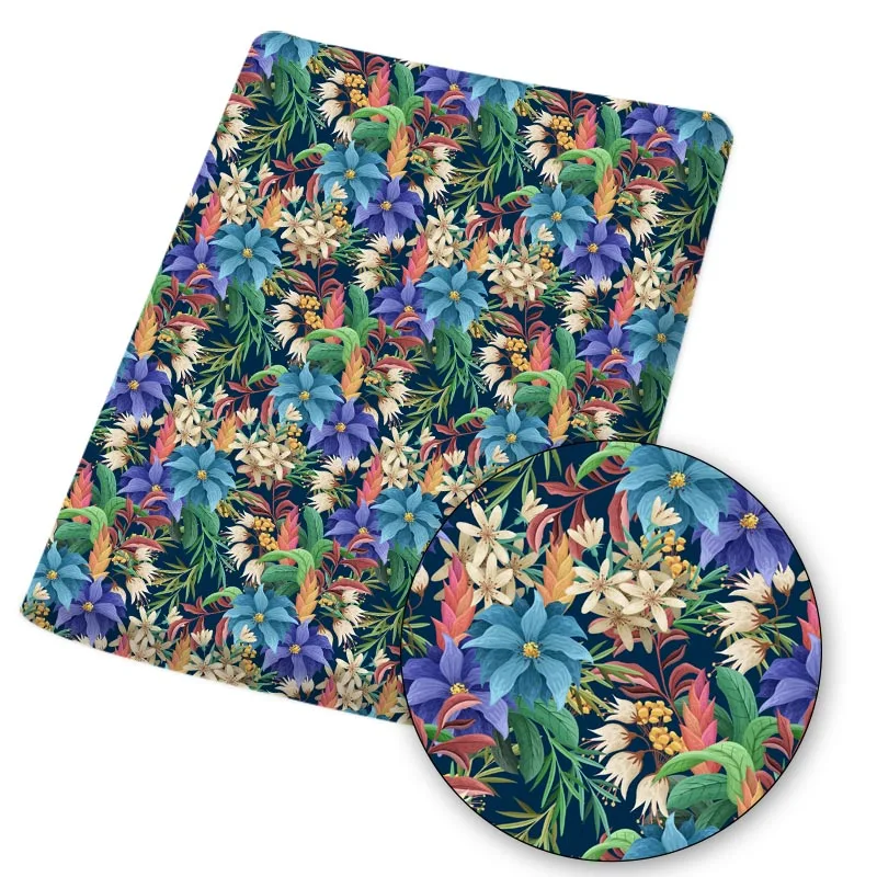 1 шт. тканевые простыни с принтом зеленых листьев и цветов 45x145 см | Дом сад