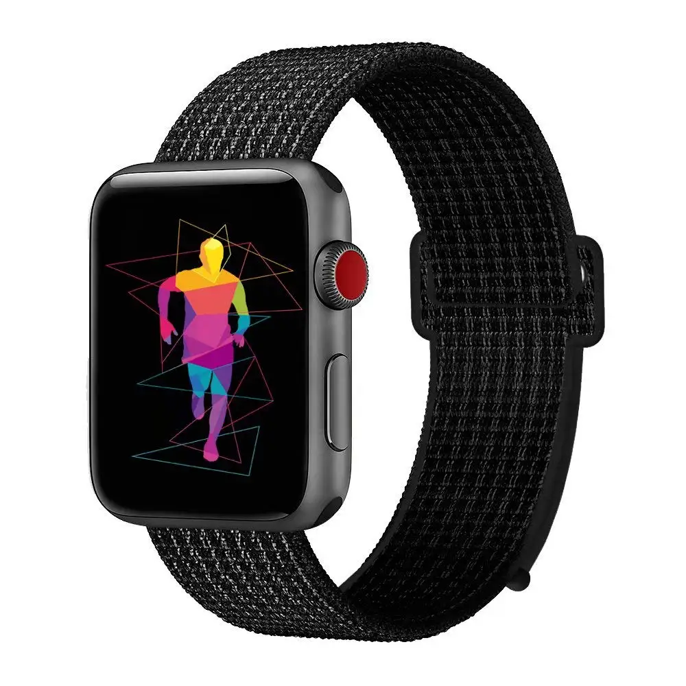 Нейлоновый ремешок для наручных часов Apple Watch 4 серии 3/2/1 38 мм 42 мм из мягкой дышащей ткани, сменный спортивный петля для наручных часов iwatch серии 4 40 мм 44 мм - Цвет ремешка: 33