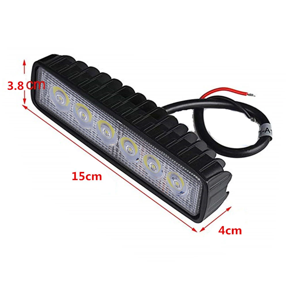 12V 18W 6LED автомобиля рабочий светильник бар Точечный DRL s для Грузовой автомобиль