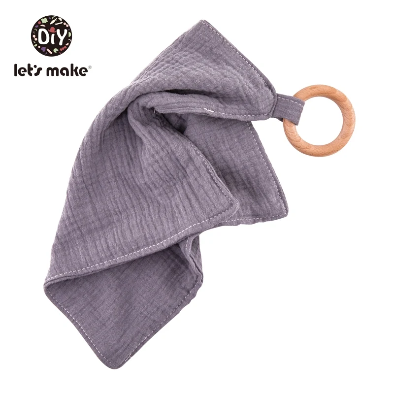 ring bib gray Давайте сделаем деревянный зубопрорезыватель соски зажимы цепь держатель для соски слюни нагрудники животное Дерево грызун 1 шт. Подарочная коробка Детские Прорезыватели - Цвет: ring bib gray
