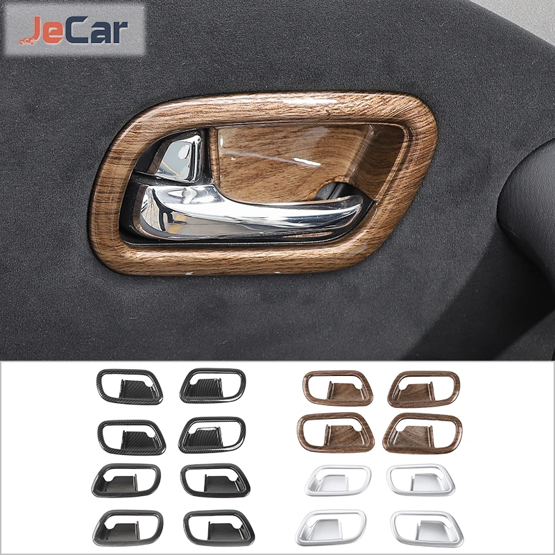 

ABS Car Innter Door Handle Bowl Decoration Cover Stickers For Nissan Patrol 2017 Up Car Interior Accessories