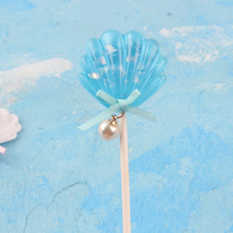 blue 1pcs Cakelove Ins Корона русалка украшения лазер синий рыбий хвост торт Топпер для дня детей Товары для вечеринки, дня рожденья десерт милый - Цвет: blue 1pcs