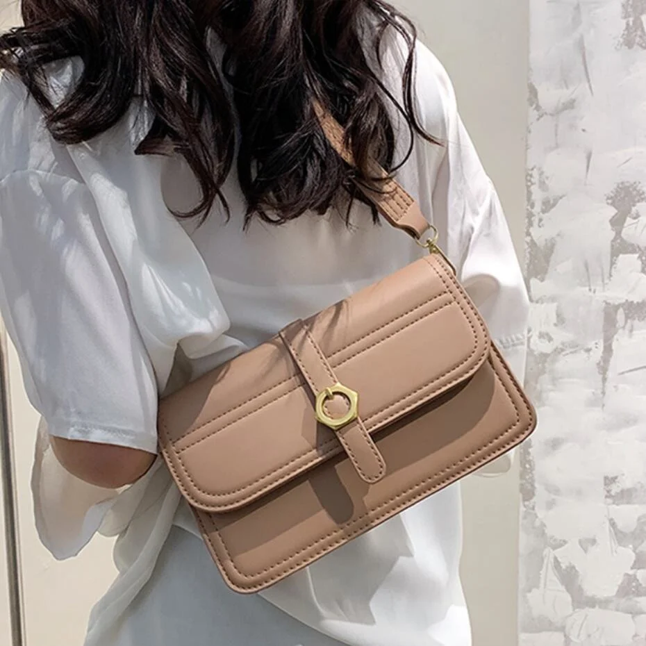 

Solid color Square Armpit bag 2021 Spring New Quality PU Leather Women's Designer Handbag Luxury brand Shoulder Messenger Bag