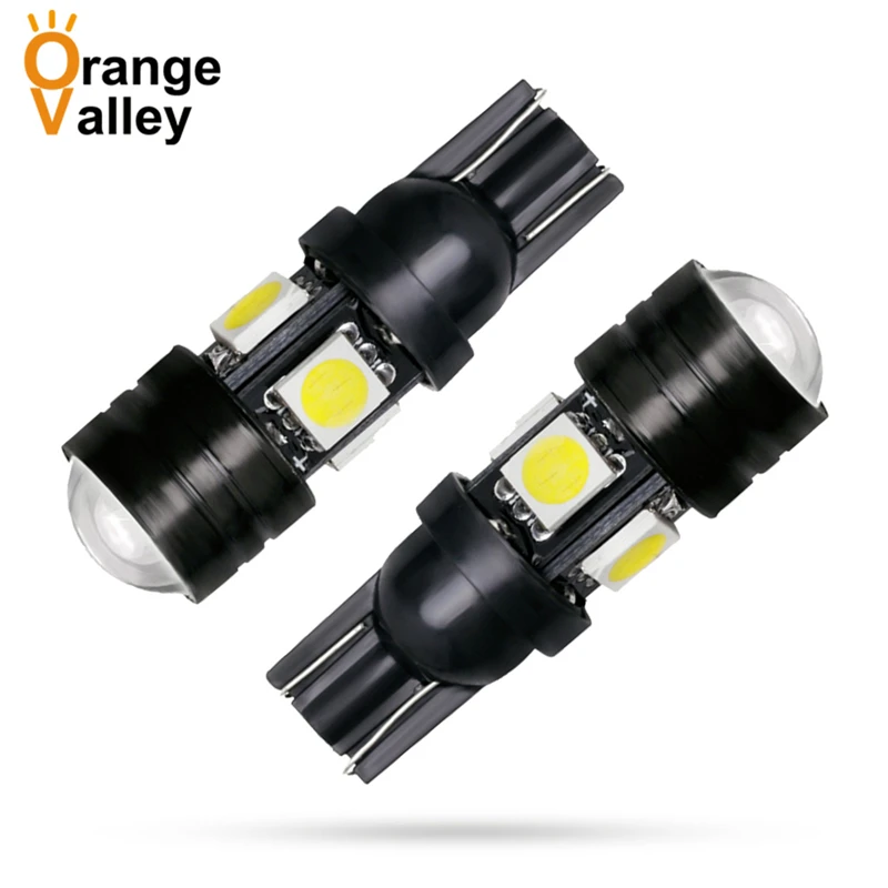 

1 шт., высокое качество, T10 светодиодный W5W Автомобильный светодиодный светильник, 12 В, автомобильные лампы с линзами для проектора, для Ford Focus,...