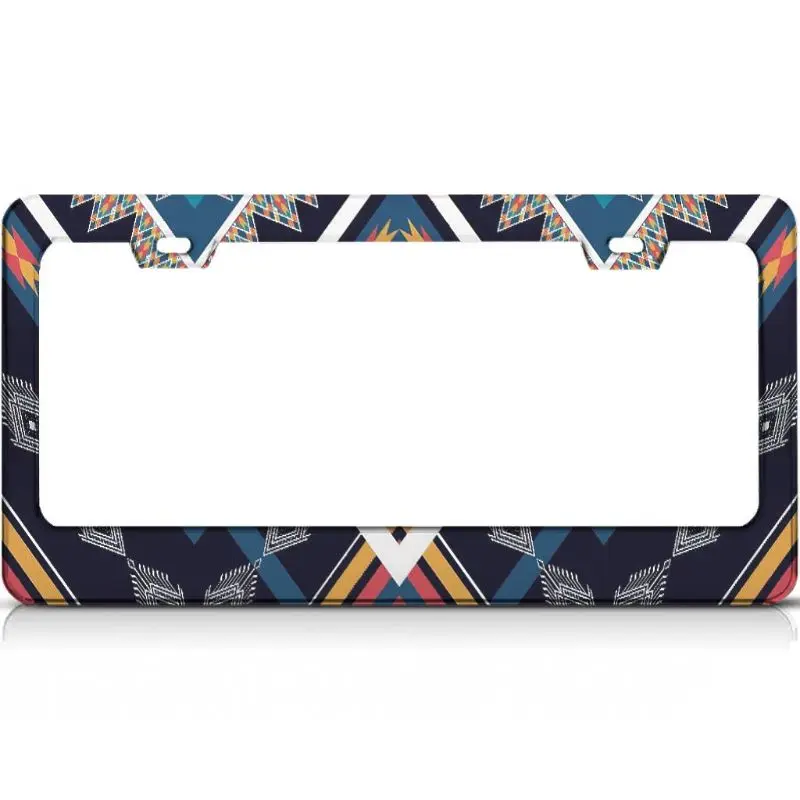 

Peceeta Diamond Pattern License Plate Frame 2 Holes 1 Frame Matte Aluminum Covers Holders for US Vehicles white 16x31cm"]