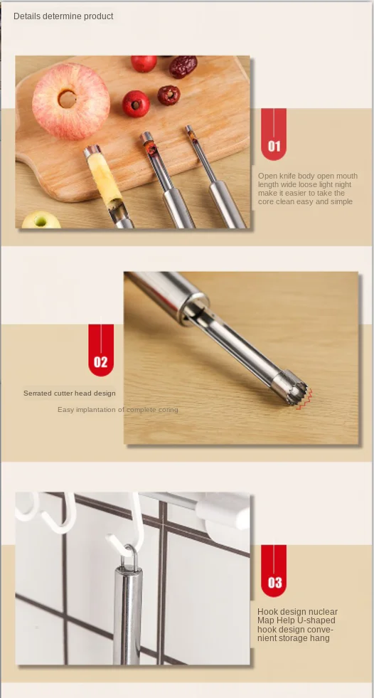 

Stainless Steel Cherry Pitters Hawthorn Dates Kernel Remover Household Tools Function Fruit Core Cutter Kitchen Gadgets 2020