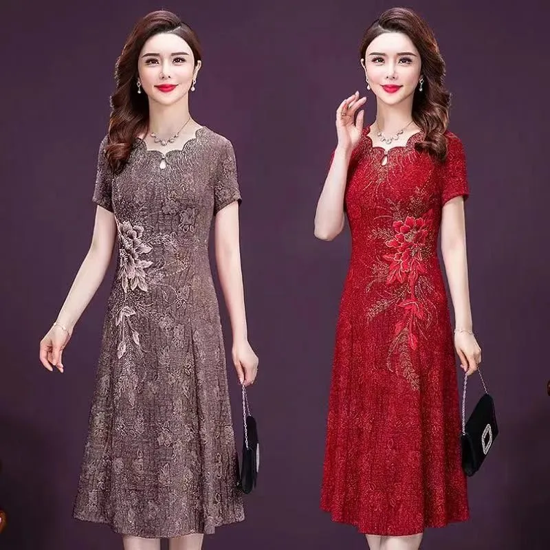 Высокое качество красивое весенне летнее женское платье Чонсам Мать элегантные