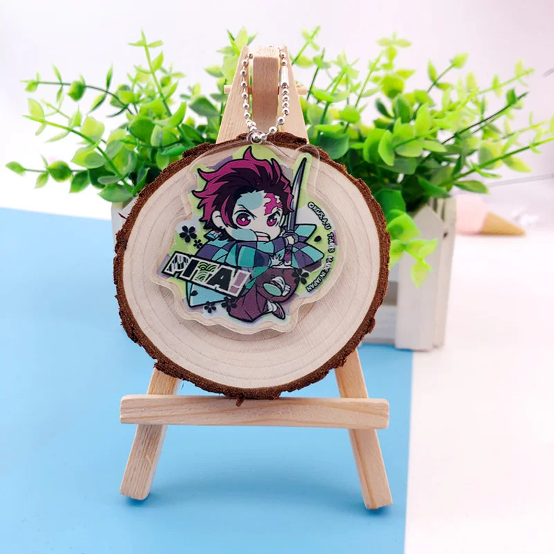 

2021 Anime Demon Slayer Cartoon Keychain Kimetsu no Yaiba Tanjirou Nezuko Agatsuma Zenitsu Cute Pendant Keychain Jewelry Gift