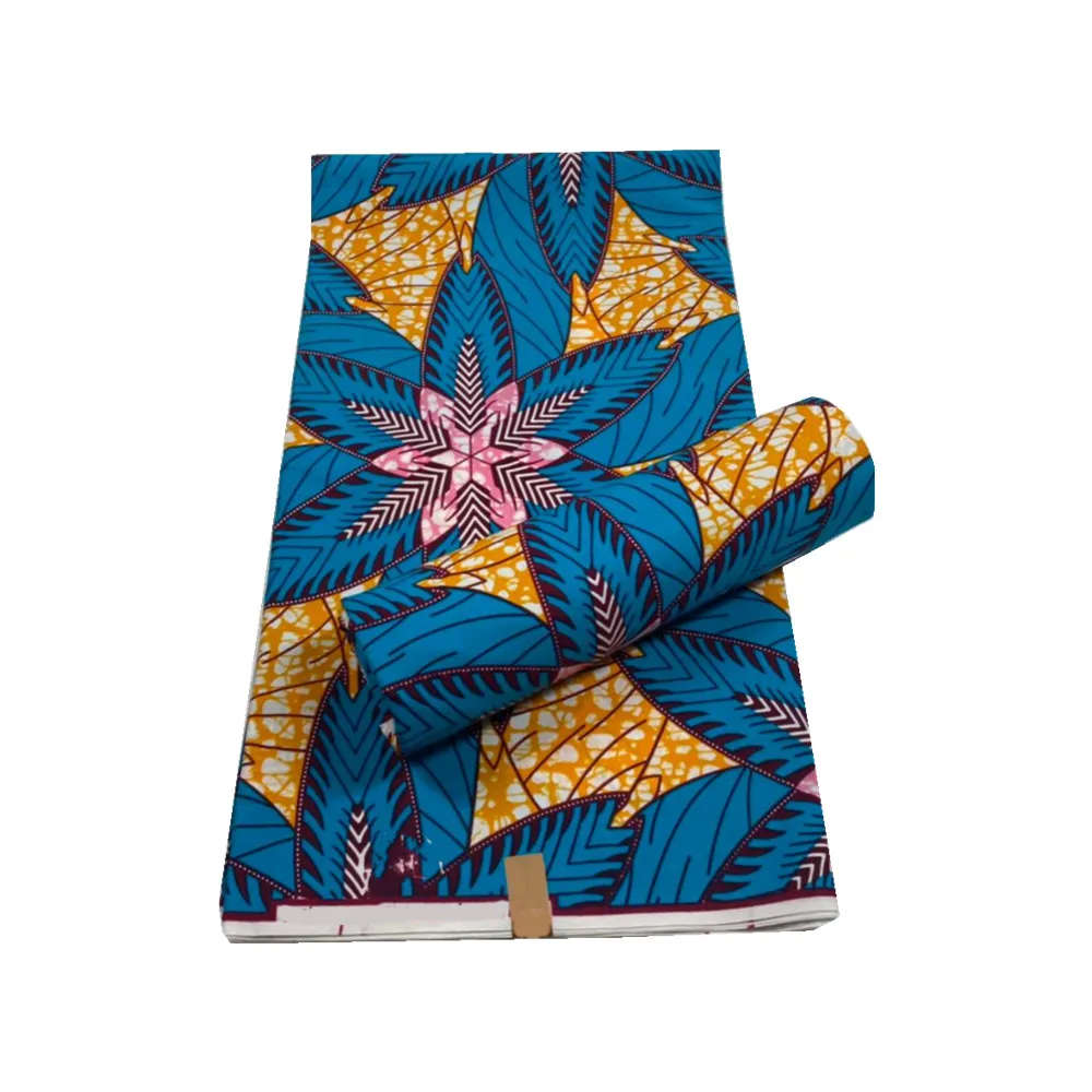 

African Original Real Wax 100% cotton Ankara Fabric New Soft Prints Fabric For Wedding Dress Tissue African Wax Fabric A12-13