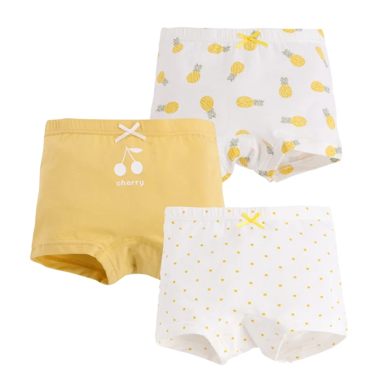 

Bobora 3PCS Girls Cotton Underwear Soft Boy Shorts Kids Boxer Briefs Panties