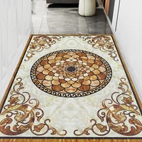 italian style leather carpet kitchen entrance oilproof non slip floor mat bathroom waterproof door mat custom made totem rug