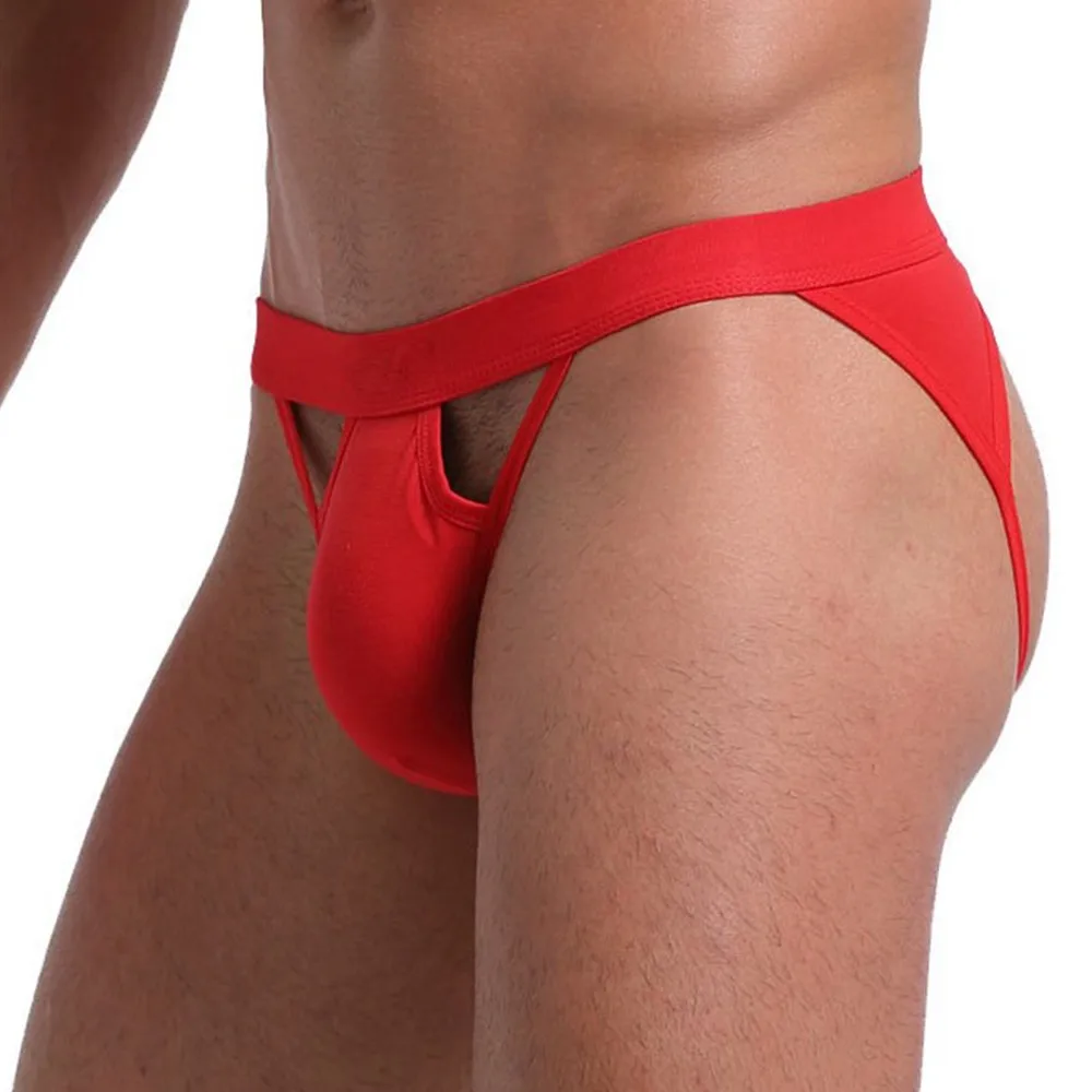 

Buttocks Hollow Thong Men's Sexy Open File T-Panties Gays Underwear Athletic Performance Pouch Jockstrap Low Waist Hip Lingerie