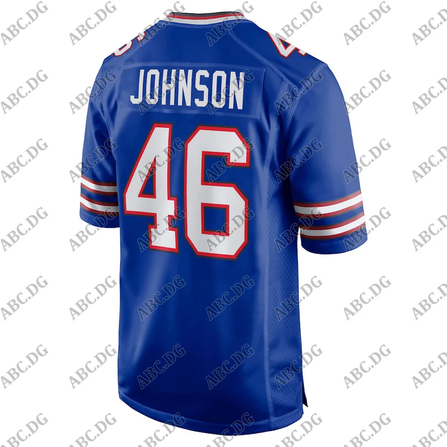 

Customized Stitch American Football Jersey Men Women Kid Youth Buffalo Jaquan Johnson Royal Game Jersey
