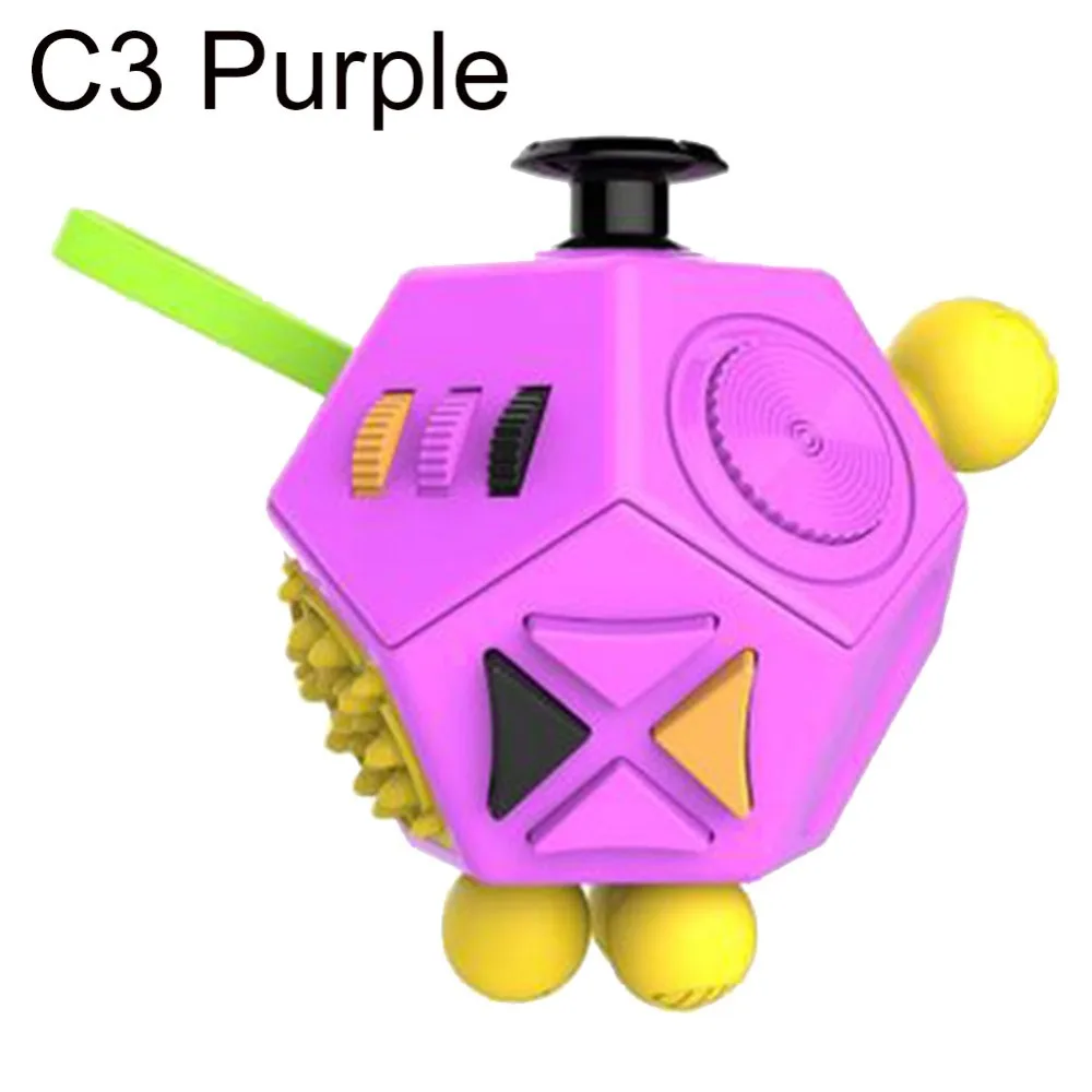 ZIHUANG-C3 12-сторонние креативный пазл игрушка для снятия стресса в кости анти-тревога, игрушка для снятия стресса в куб, игрушка, и снятие стресса депрессии игрушка для детей и взрослых - Цвет: ZIHUANG-C3