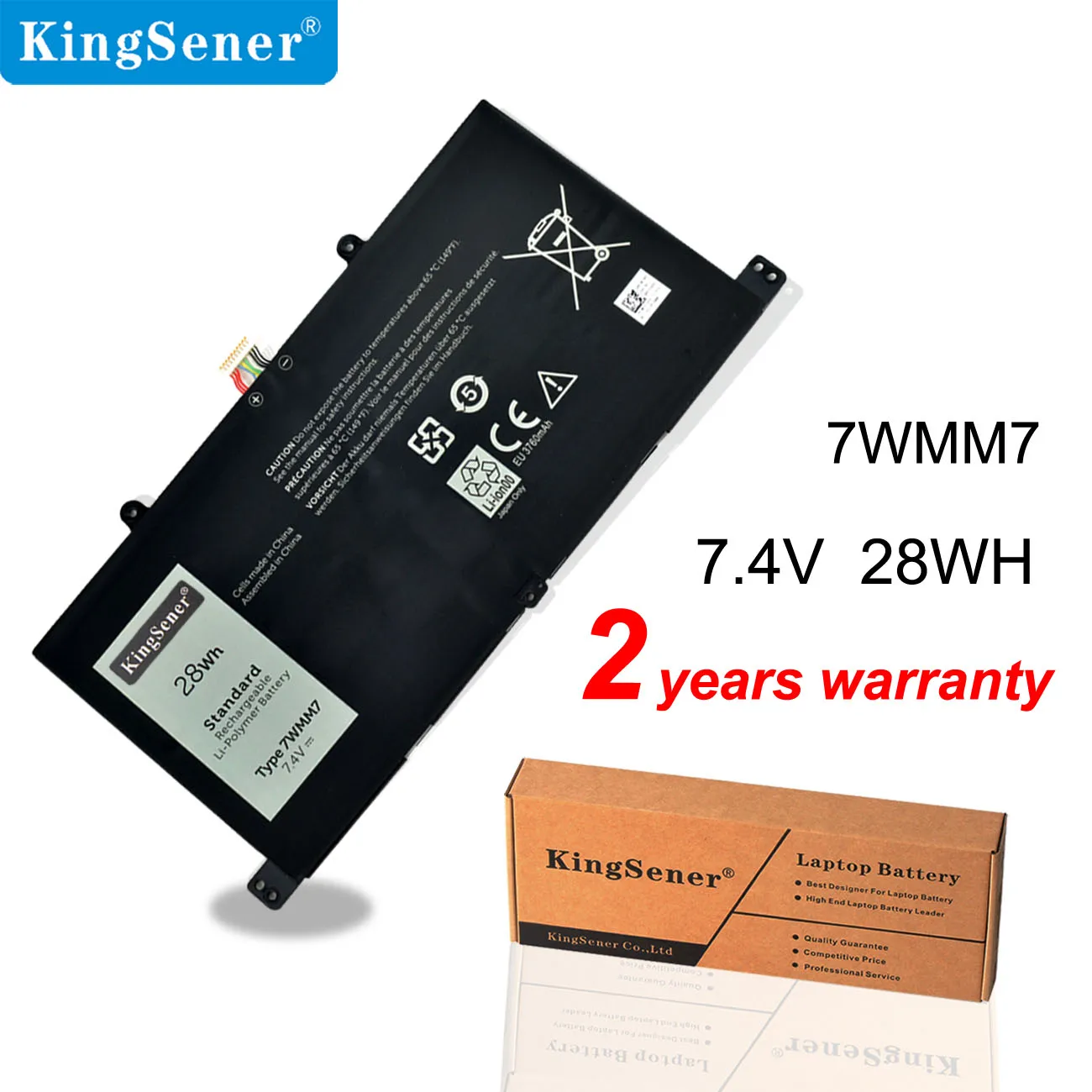 Аккумулятор KingSener для ноутбука DELL Venue 11 Pro 7WMM7 док станция клавиатуры D1R74 CFC6C CP305193L1