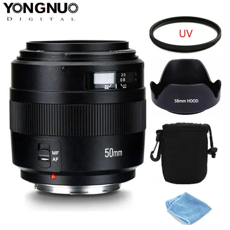 

YN50mm F1.4 C Lens YN50mm F1.4 Standard Prime Lens Large Aperture Auto Focus Lens for Canon EOS 70D 5D2 5D3 600D DSLR Camera