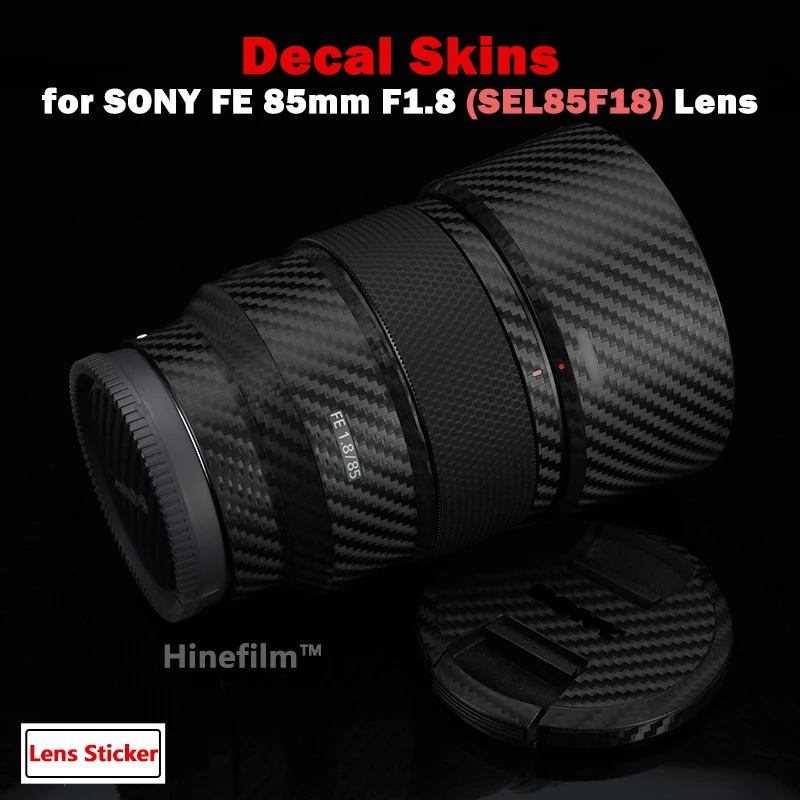 Protetora para Sony Premium Decalque Pele Película fe 85mm F1.8 Lente Protetor Anti-risco Capa Filme Adesivo Sel85f18