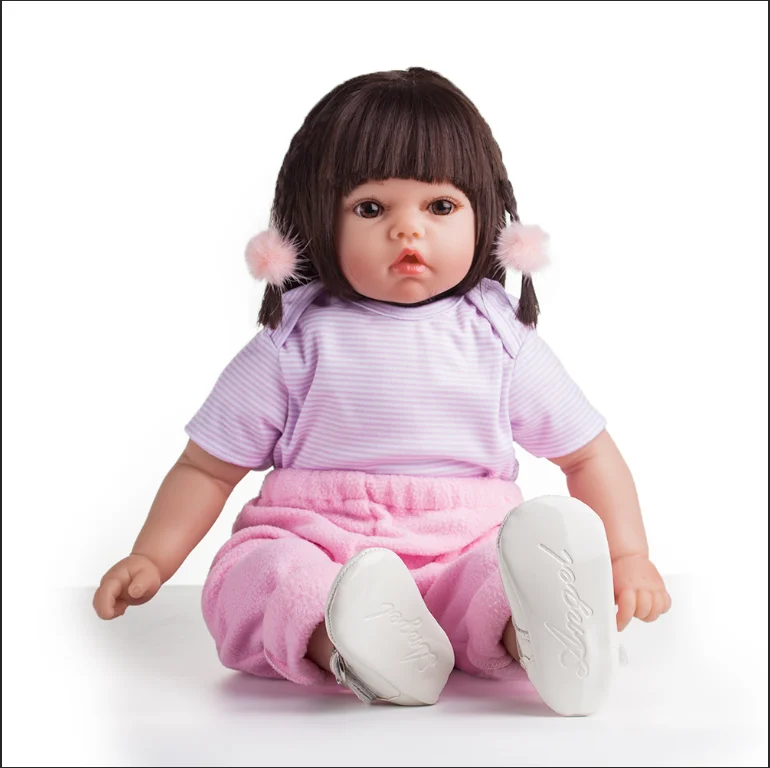 55 см 22 &quotКукла реборн куклы реалистичные мягкие силиконовые настоящие сенсорные
