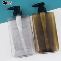 3pc 500ml resuable hand pump bathroom liquid soap foam dispenser shampoo body wash bottles high quality