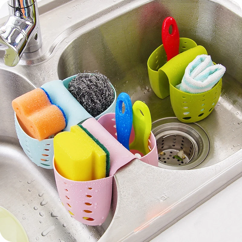 Clearance Sale Home Kitchen Useful Double Sink Caddy Saddle Style Organizer Storage Sponge Holder Rack Tool | Дом и сад