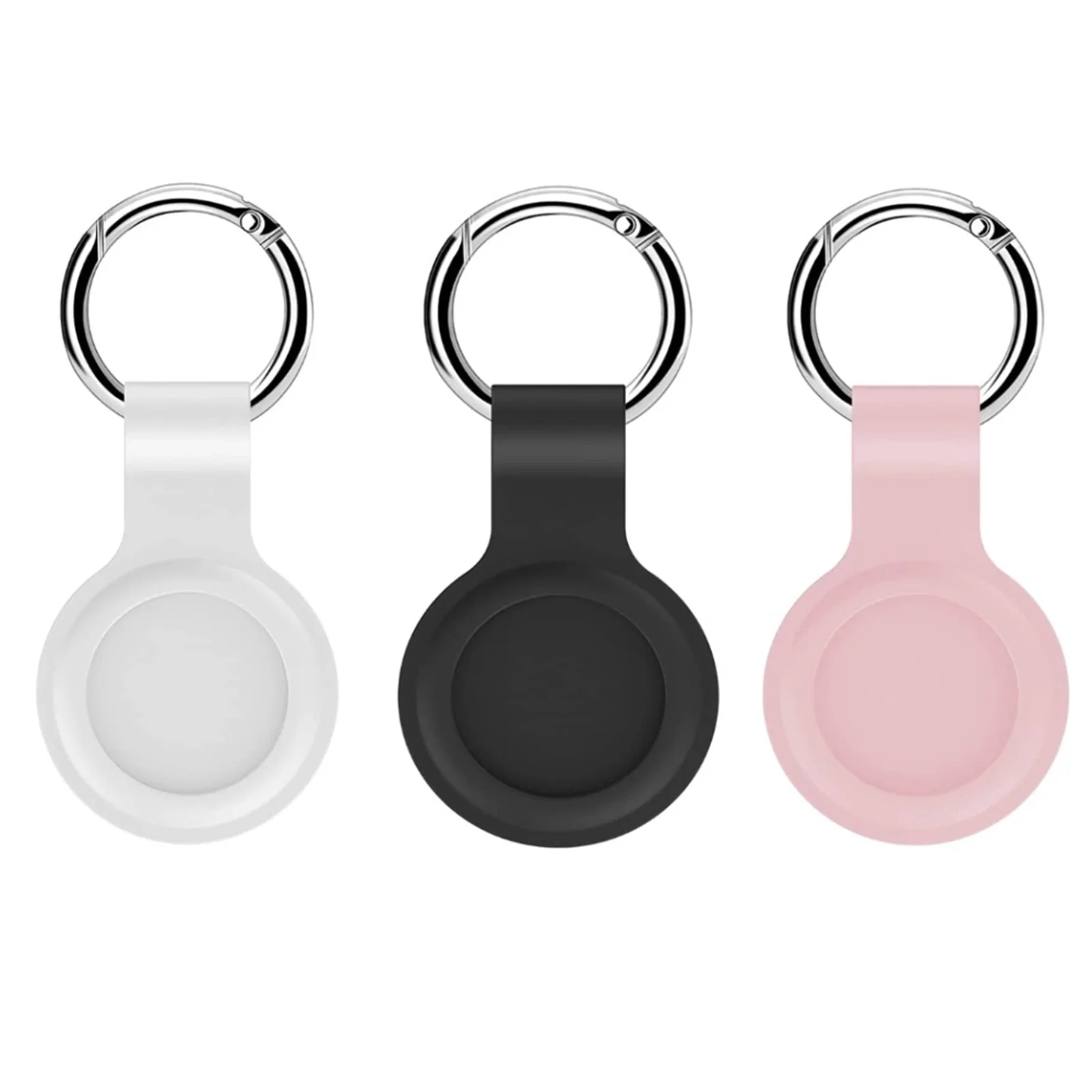

3pcs Protective Case For Airtag Anti-Scratch Silicone Cover With Keychain For AirTag Finder