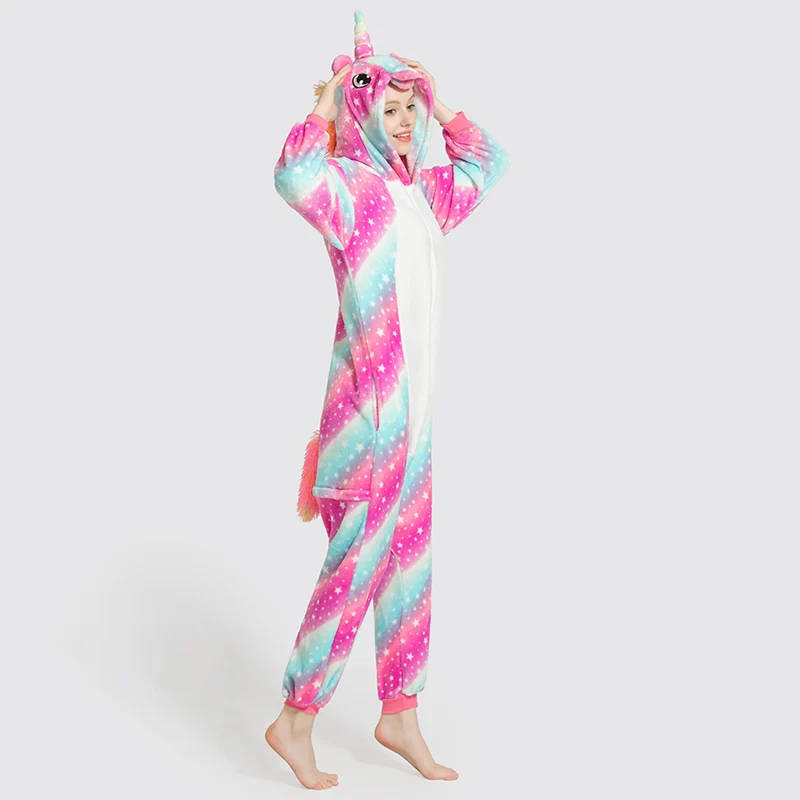 PXJYHCL модная взрослая животных Unciorn Кигуруми для пар мужчин и женщин Вечерние