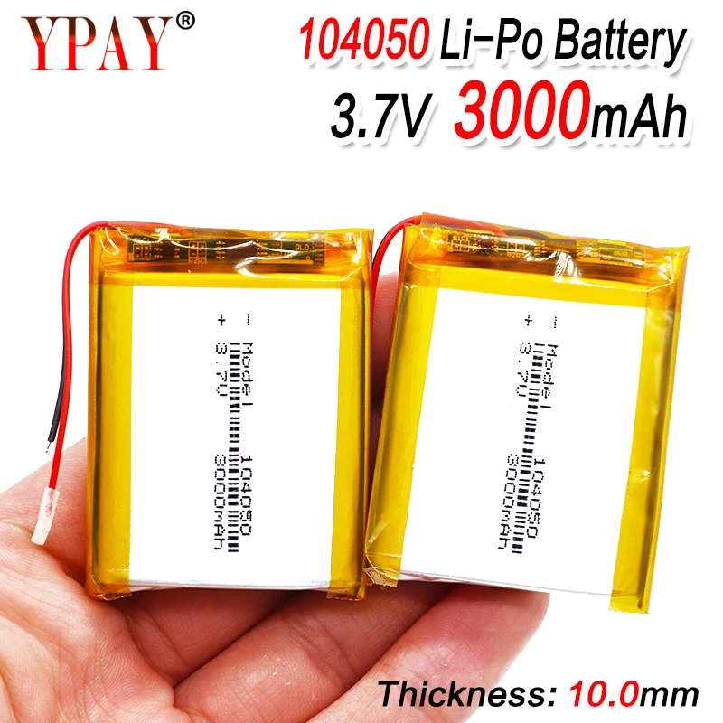 Аккумуляторная батарея 2/4 Li ion Polymer Po 3 7 В 3000 мА · ч 1/104050 шт. батареи для солнечной