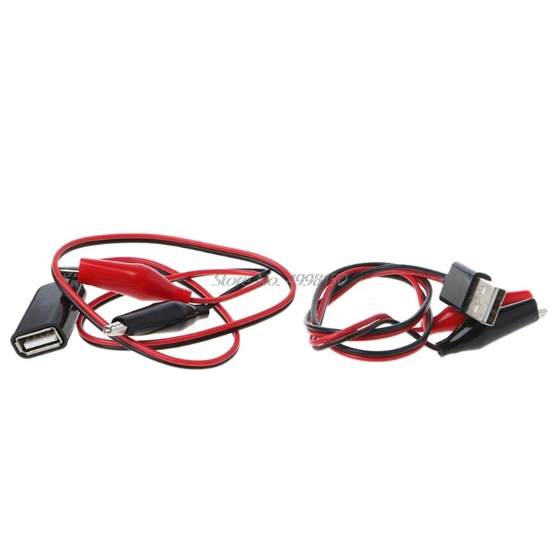 1 пара тестовых зажимов для аллигатора зажим USB разъема адаптер питания провод 50