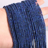 natural stone beaded lapis lazuli loose isolation beads for jewelry making beadwork diy necklace bracelet accessories 2mm 3mm