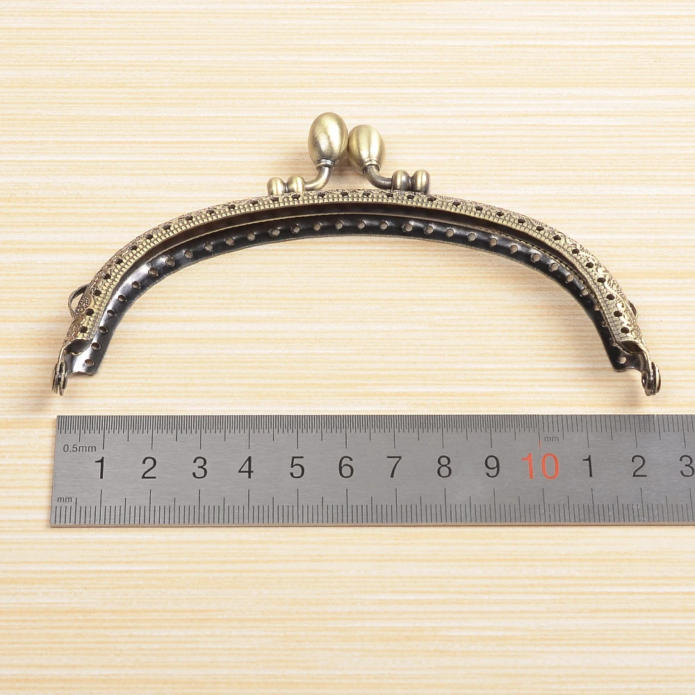 10pcs 8.5 12.5 16.5 20.5cm Metal Clasp Lock Bag Purses Frame Handle Bronze for Clutch Handbag Clasp Bag Hardware Accessories