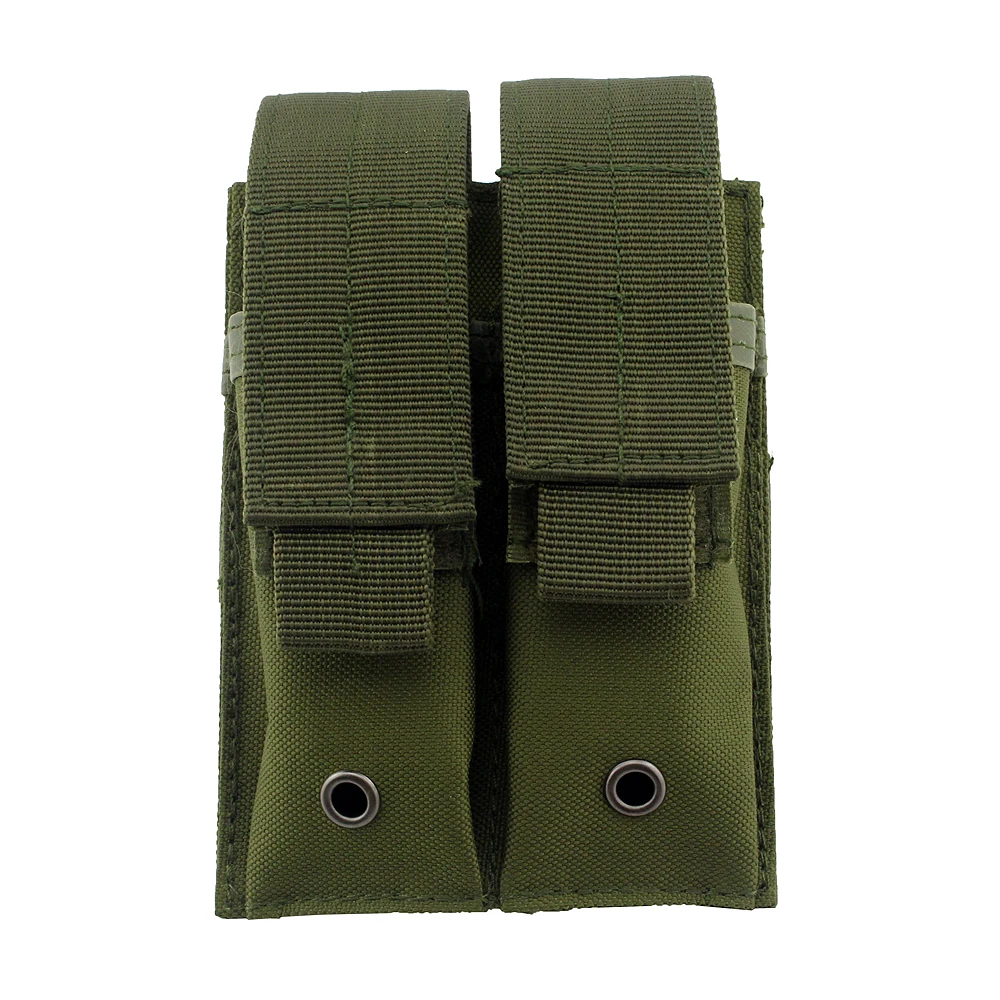 Army Green Тактический Двойной Пистолет Molle подсумок Двойной Пистолет Журнал кобура фонарик инструмент нож оболочка держатель охотничий аксессуар - Цвет: Army Green