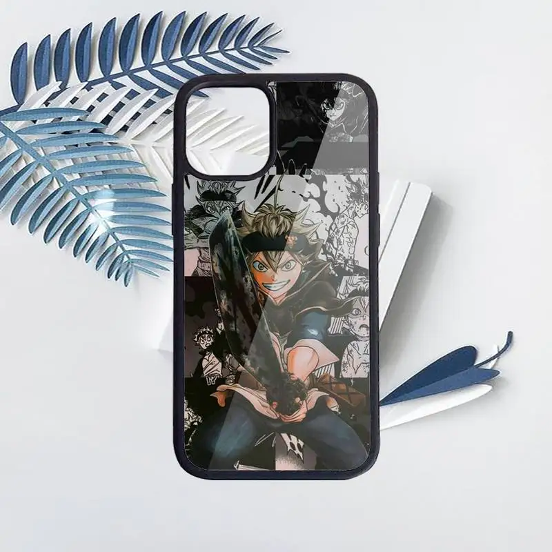 

Black Clover anime manga Phone Cases PC for iPhone 11 12 pro XS MAX 8 7 6 6S Plus X 5S SE 2020 XR Luxury brand shell funda