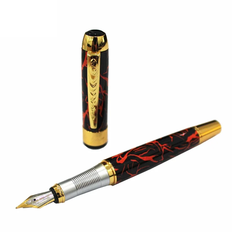 Jinhao Золотой стрелка гладкой авторучка роскошный Сталь металлический тонкий