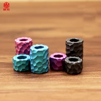 1pcs titanium alloy edc paracord knife beads outdoor camping backpack accessories flashlight mobile phone chain pendant