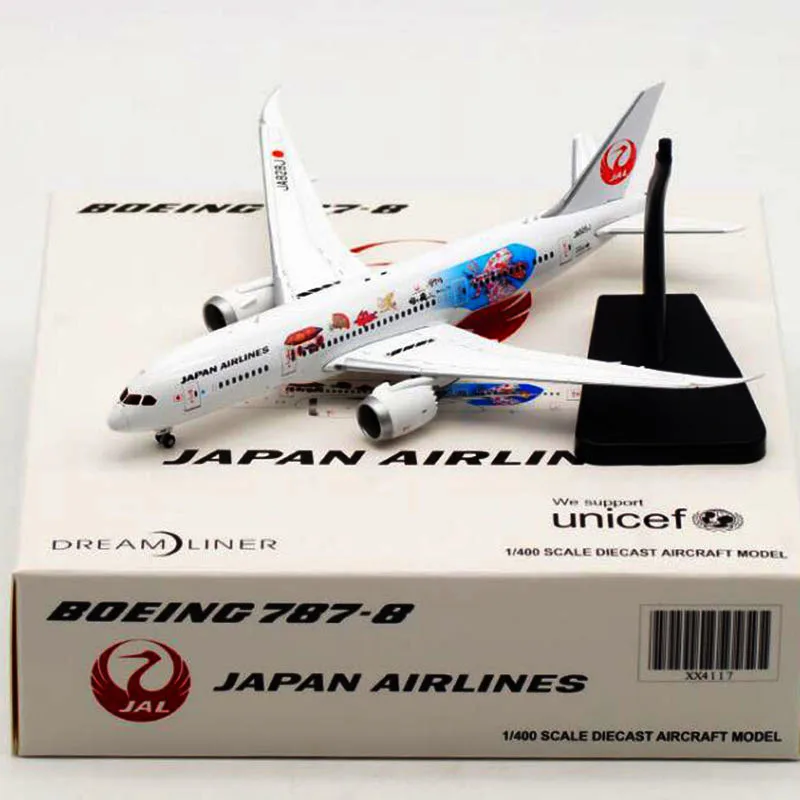 1:400 масштаб моделирования B787 модель JAL самолет японские авиалинии сплав самолета