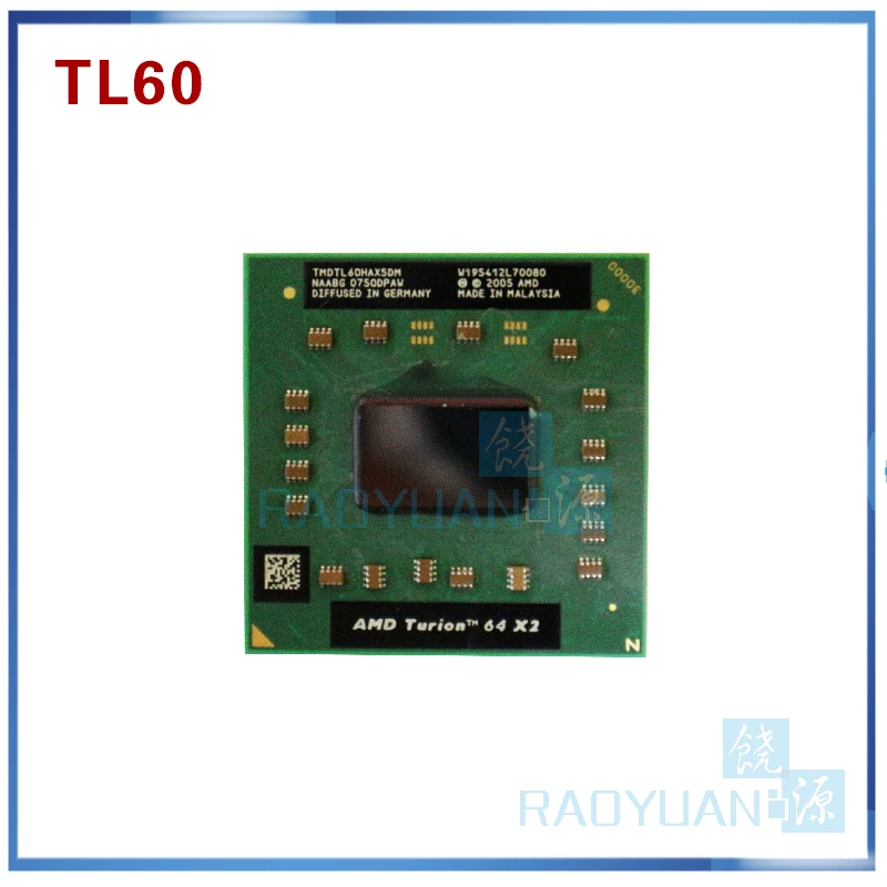 AMD Процессор ноутбука Turion TL 60 TMDTL60HAX5DM 1 м Кэш/2 0 ГГц/разъем S1/двухъядерный ноутбук