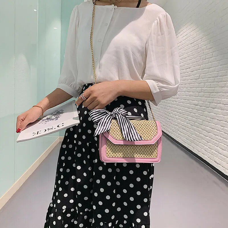 Женские сумки летняя пляжная сумка из ротанга соломенная тканая богемная на