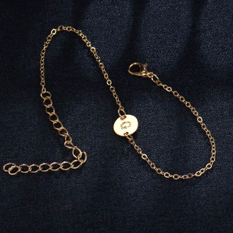 26 браслет с буквами и для женщин простой Регулируемый именем Pulseras Mujer ювелирные