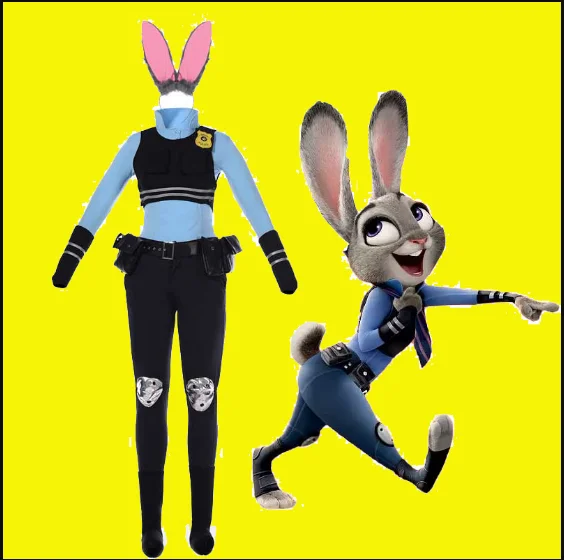 Anime cosplay Crazy Animal City Halloween costume Rabbit Judy Police Officer judy R | Тематическая одежда и униформа