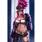 Пользовательский принт LOL KDA Ari Akali 3D Сексуальная аниме-девушка художественные Плакаты HD настенная Картина на холсте для гостиной домашний Декор картина