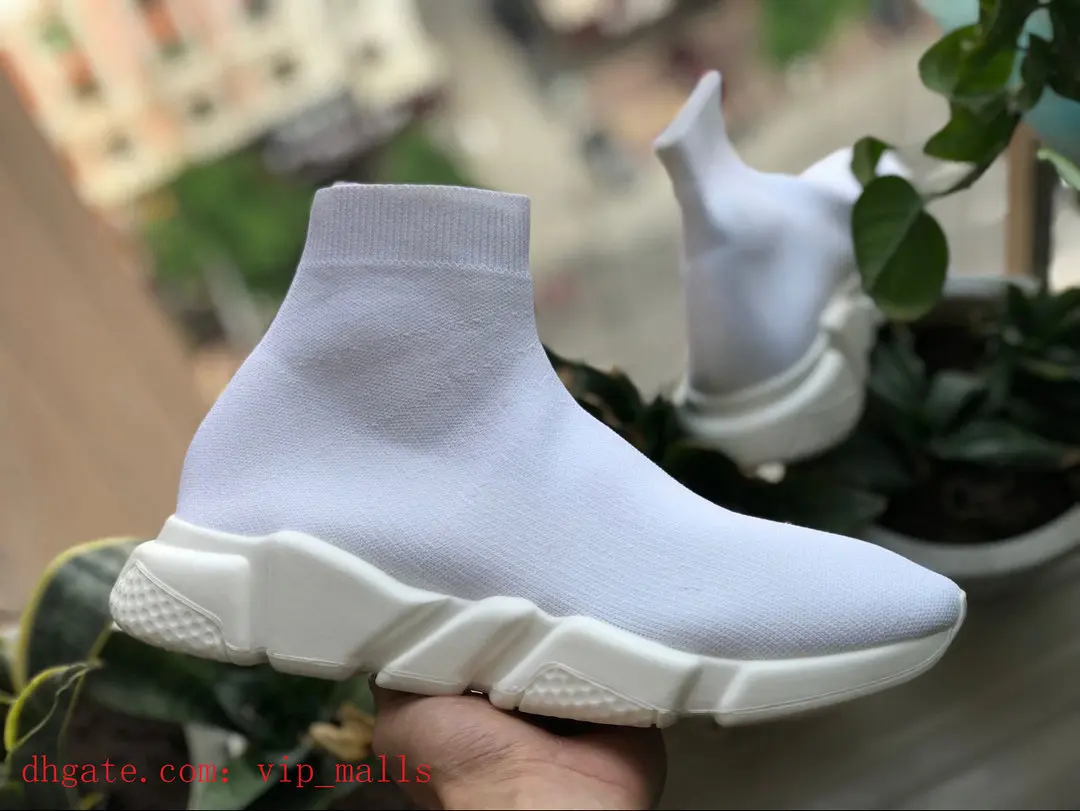 

2021 New Speed Trainer Black Red Luxury High Casual Sock Shoes Men Women Cheap Fashion Paris Designer Sneakers High Quality