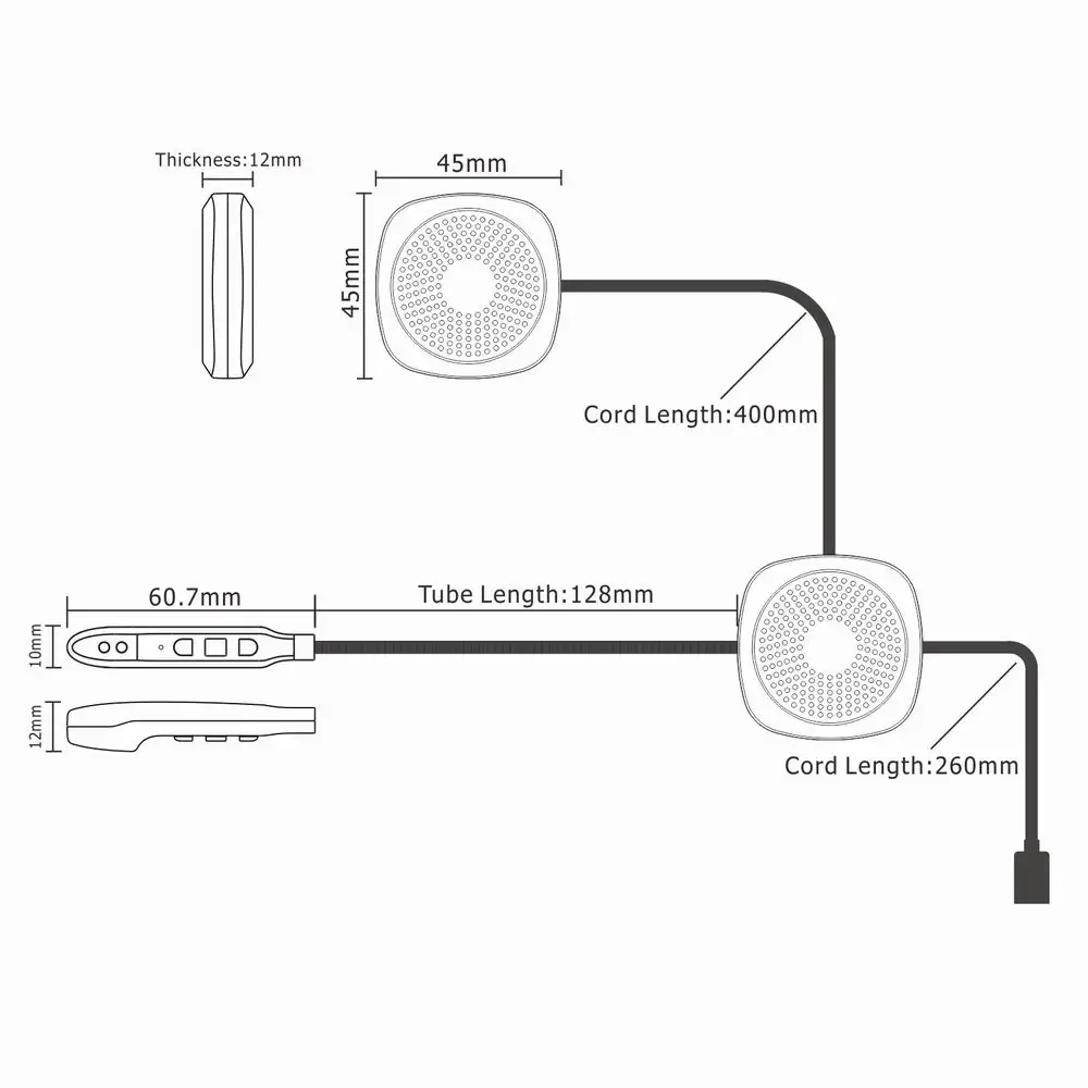 Bluetooth гарнитура для мотоциклетного шлема водонепроницаемая 50 м|Наушники шлемов| |