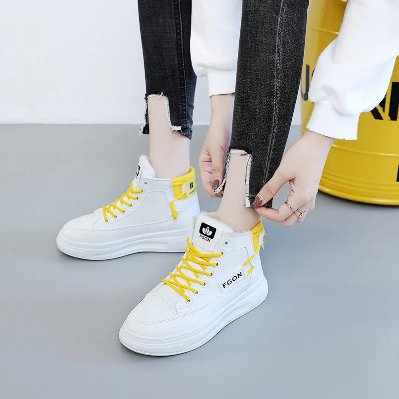 

Женские кожаные кроссовки, Zapatillas Mujer, женские кроссовки на шнуровке на платформе, обувь для фитнеса, водонепроницаемая обувь