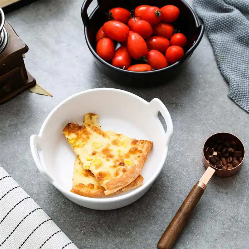 Керамическая фруктовая Салатница с двойной ручкой фарфоровая керамическая