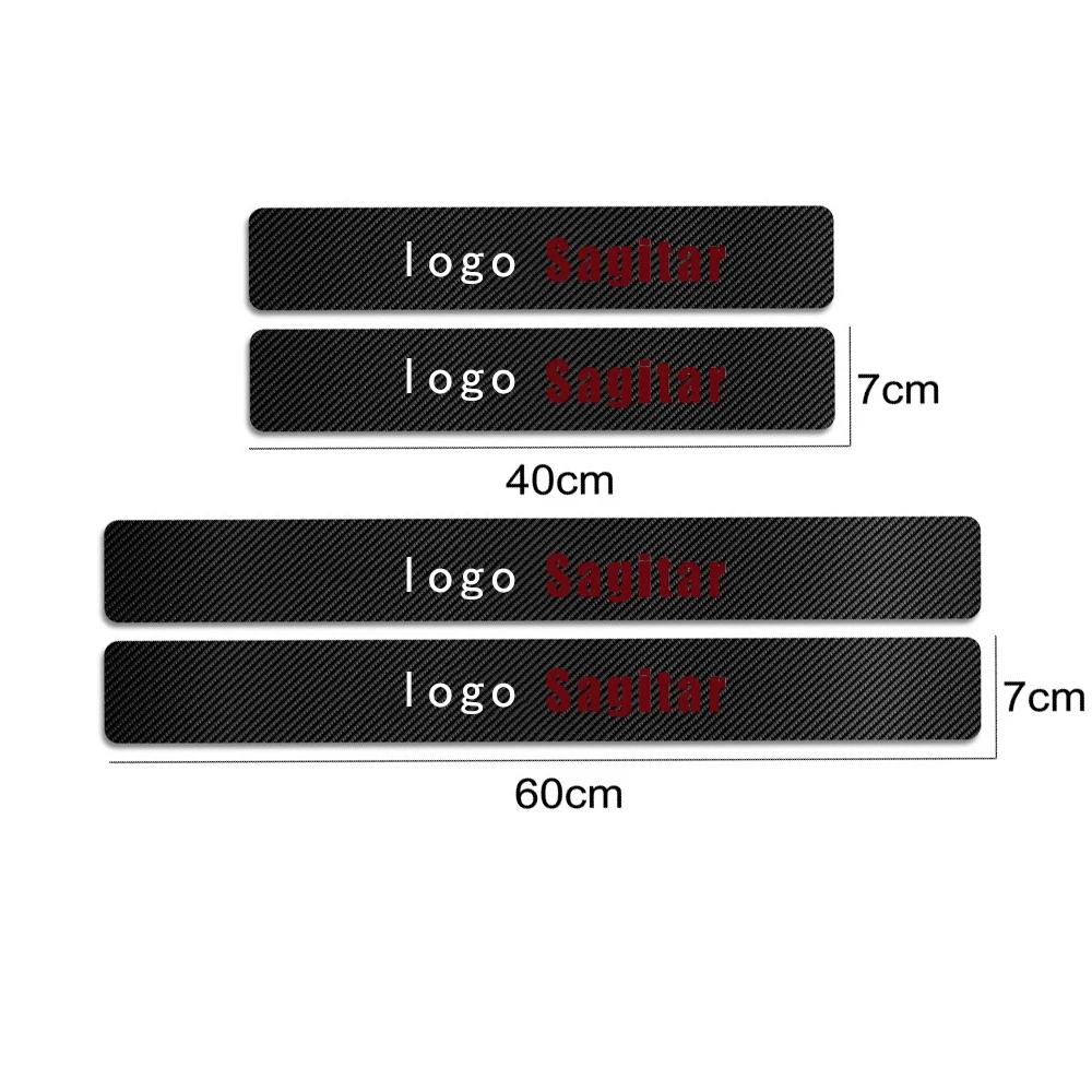 

4pcs car door sticker sill plate carbon fiber leather for VW Sagitar mk6 emblem 2021 VW Modification accessories